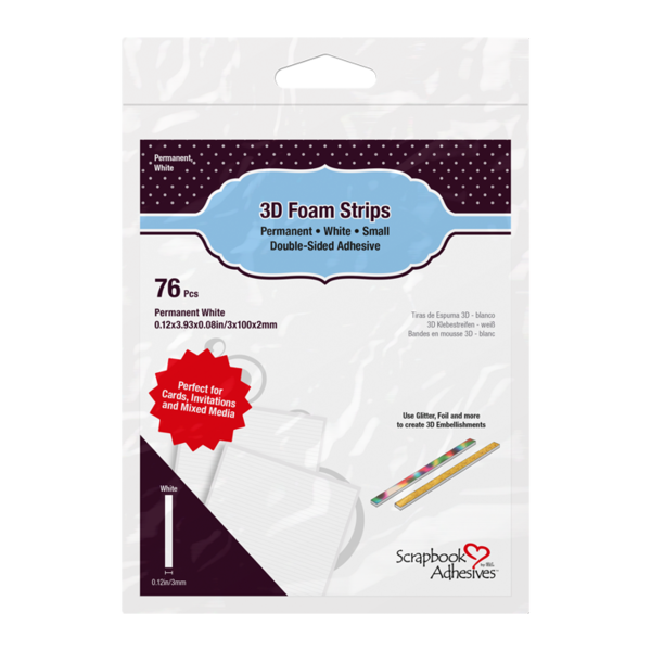 White - Small - 3D Foam Strips