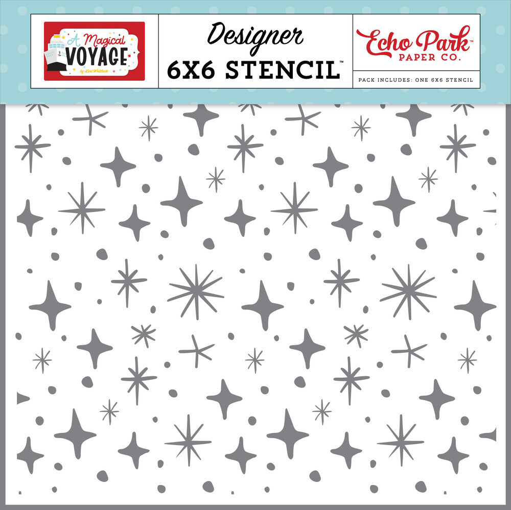 Sparkly Memories Stencil - A Magical Voyage Collection