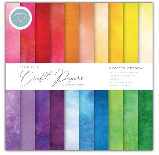 6x6 Paper Pad - Over The Rainbow Collection - Essential Craft Papers