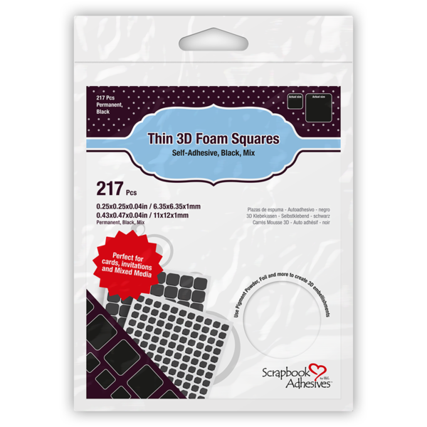 Black - Thin - Mix - 3D Foam Squares