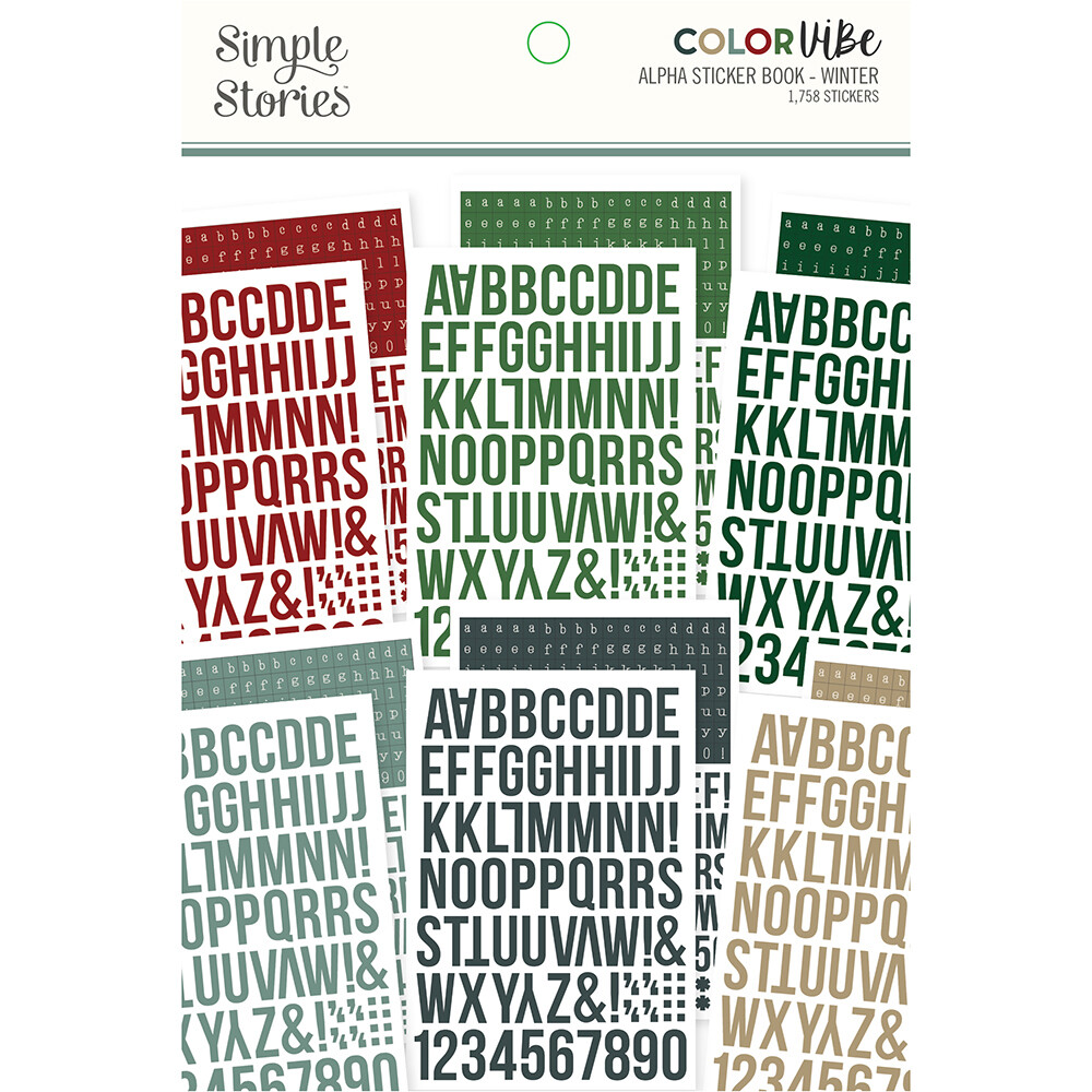 Winter - Alpha Sticker Book - Color Vibe Collection