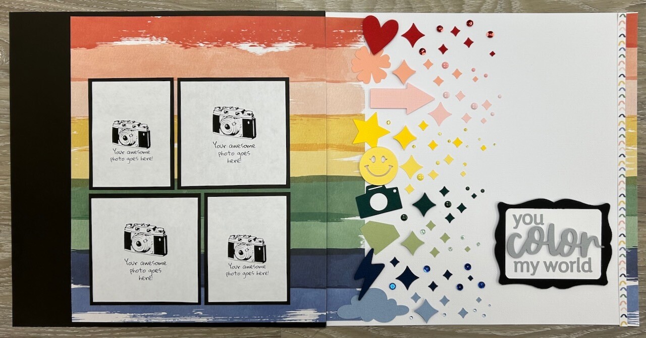 You Color My World - Make &amp; Take Layout Kit