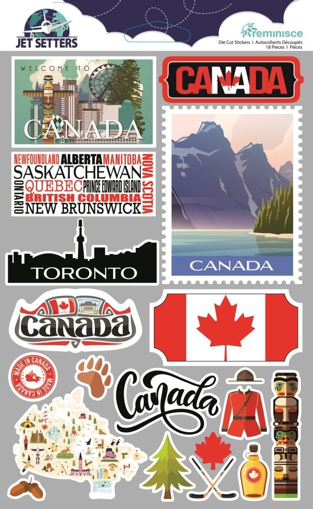 Canada - Jet Setters Stickers