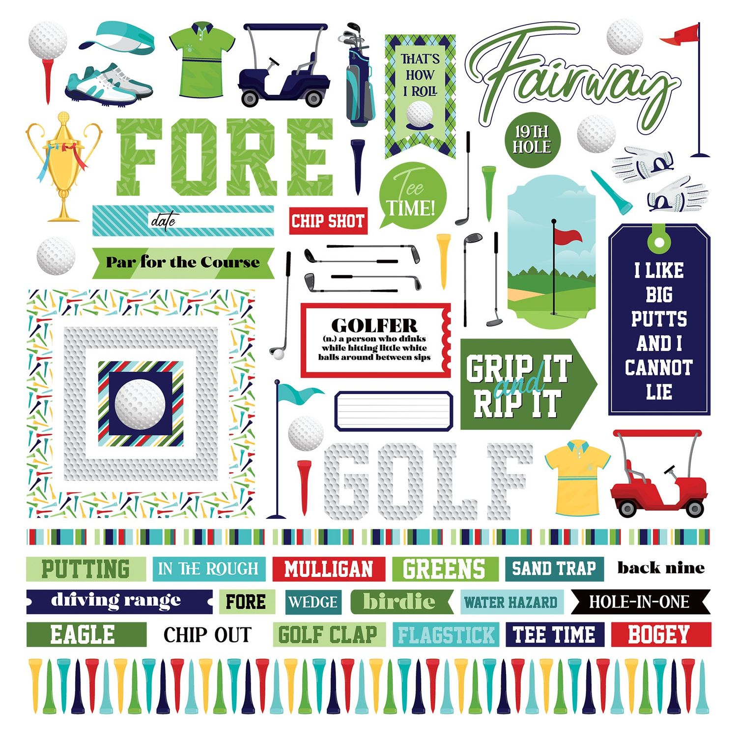 12x12 Sticker Sheet - MVP Golf Collection