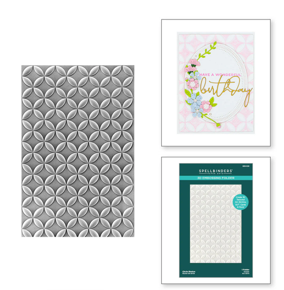 Circle Illusion - 3D Embossing Folder