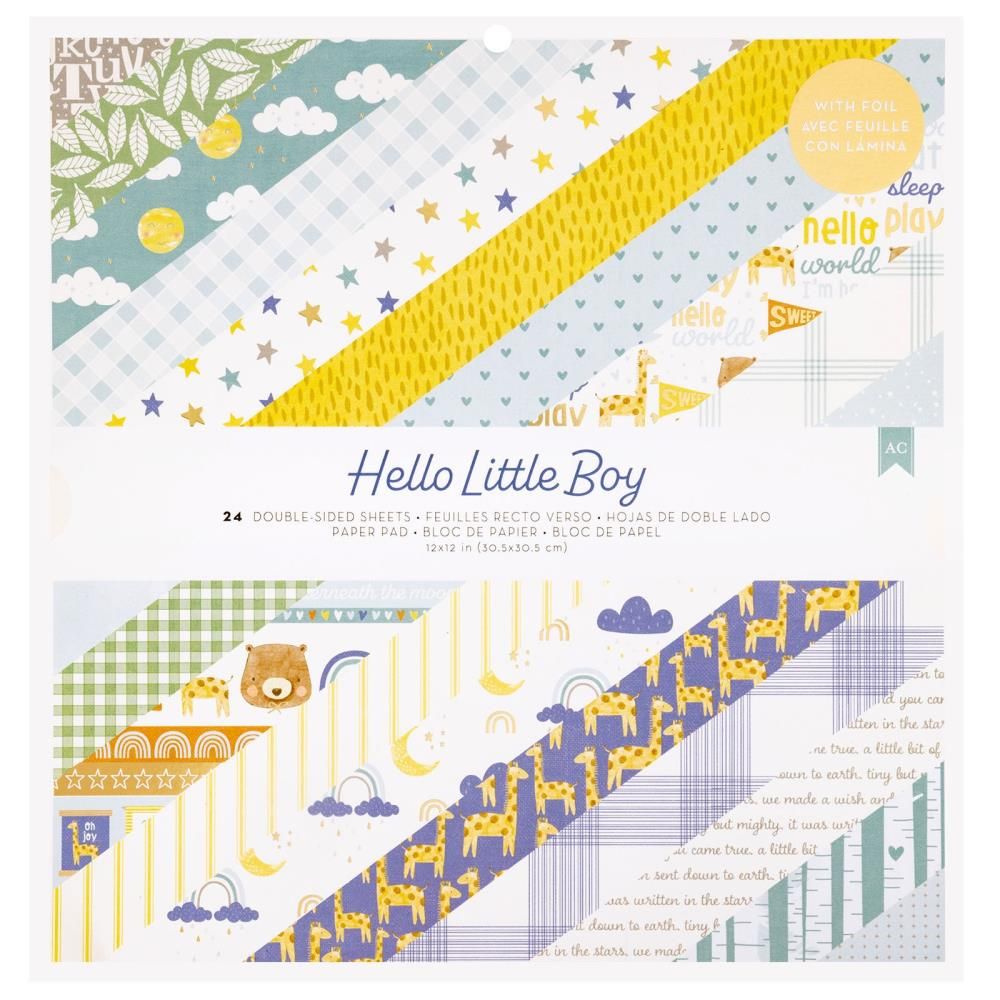 12x12 Paper Pad - Hello Little Boy Collection