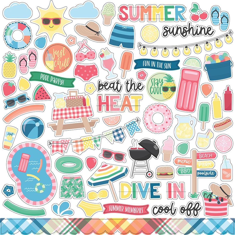12x12 Sticker Sheet - Sun Kissed Collection