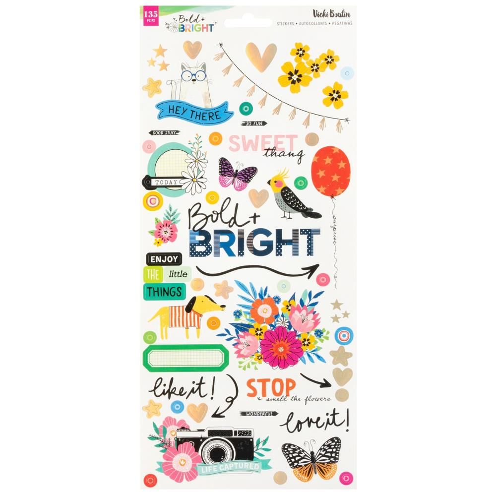 6x12 Cardstock Stickers - Bold And Bright Collection