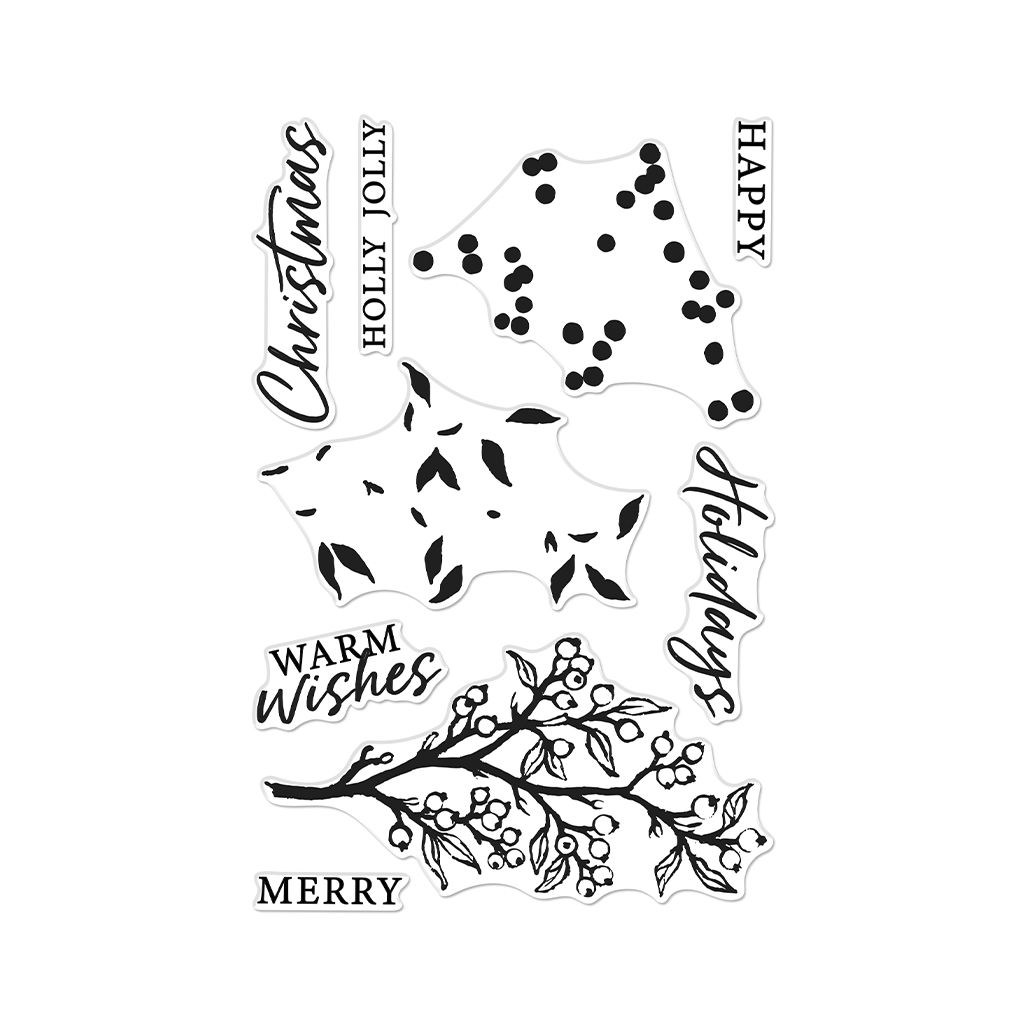 Color Layering Holly Branch Bundle - Stamp &amp; Die Set