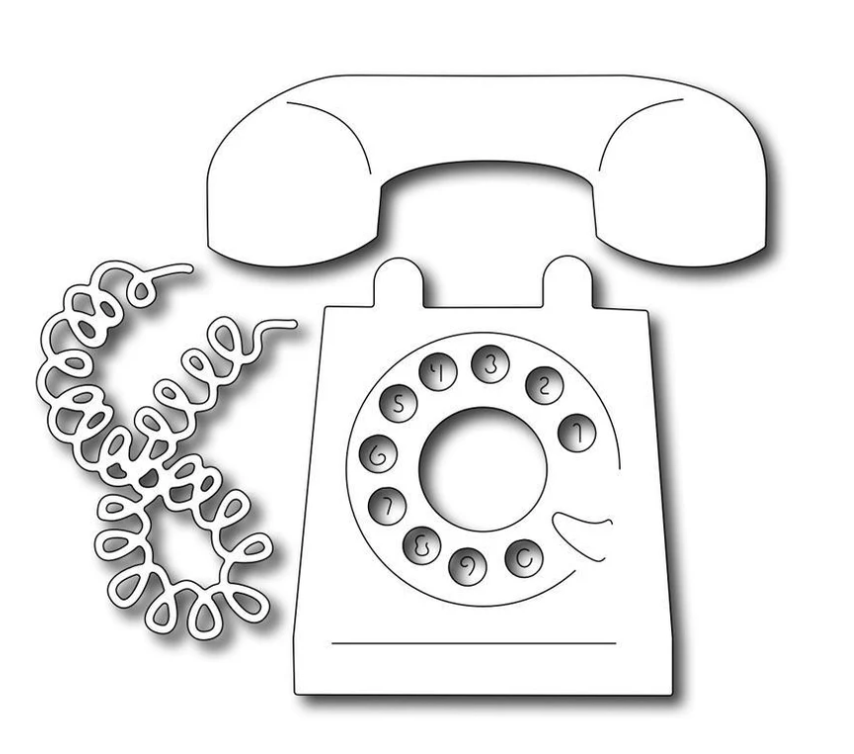 Large Retro Telephone - Die Set