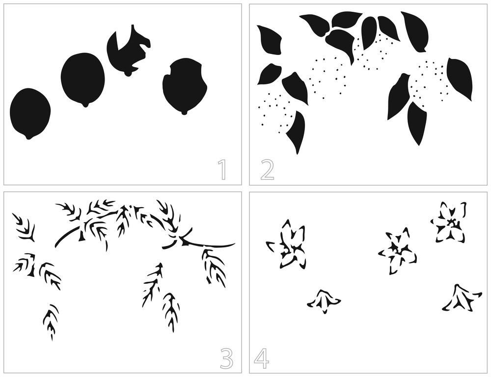 Layered Lemon Branch - A2 Layering Stencil