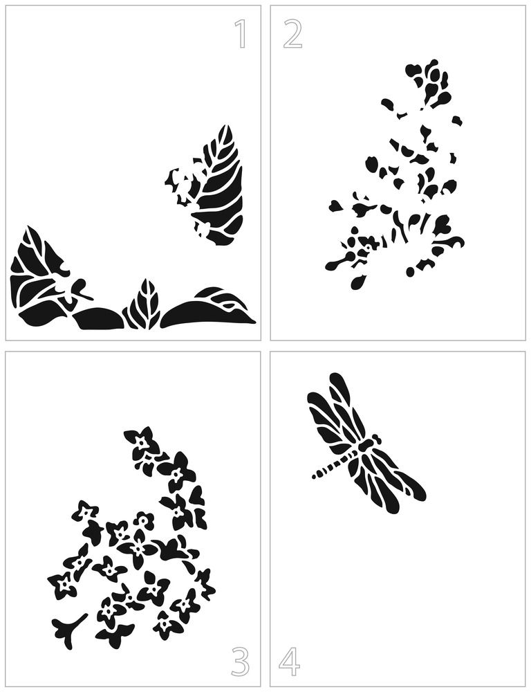 Layered Lilac Dragonfly - A2 Layering Stencil