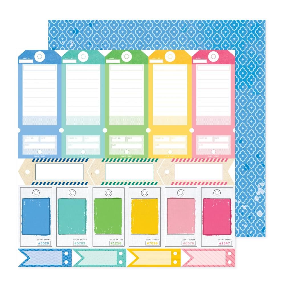 Mixed Tags - 12x12 Double-Sided Paper - Bold And Bright Collection