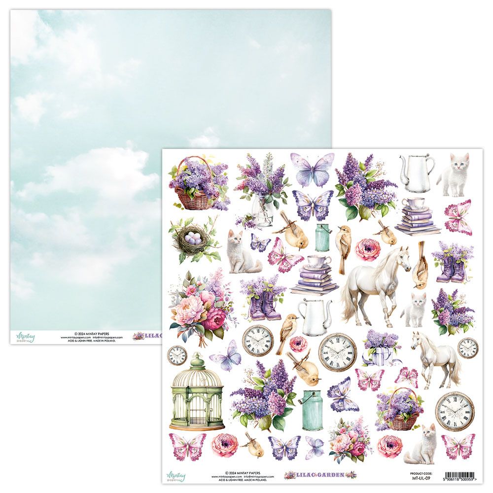 12x12 Double-sided Paper - 09 - Lilac Garden Collection