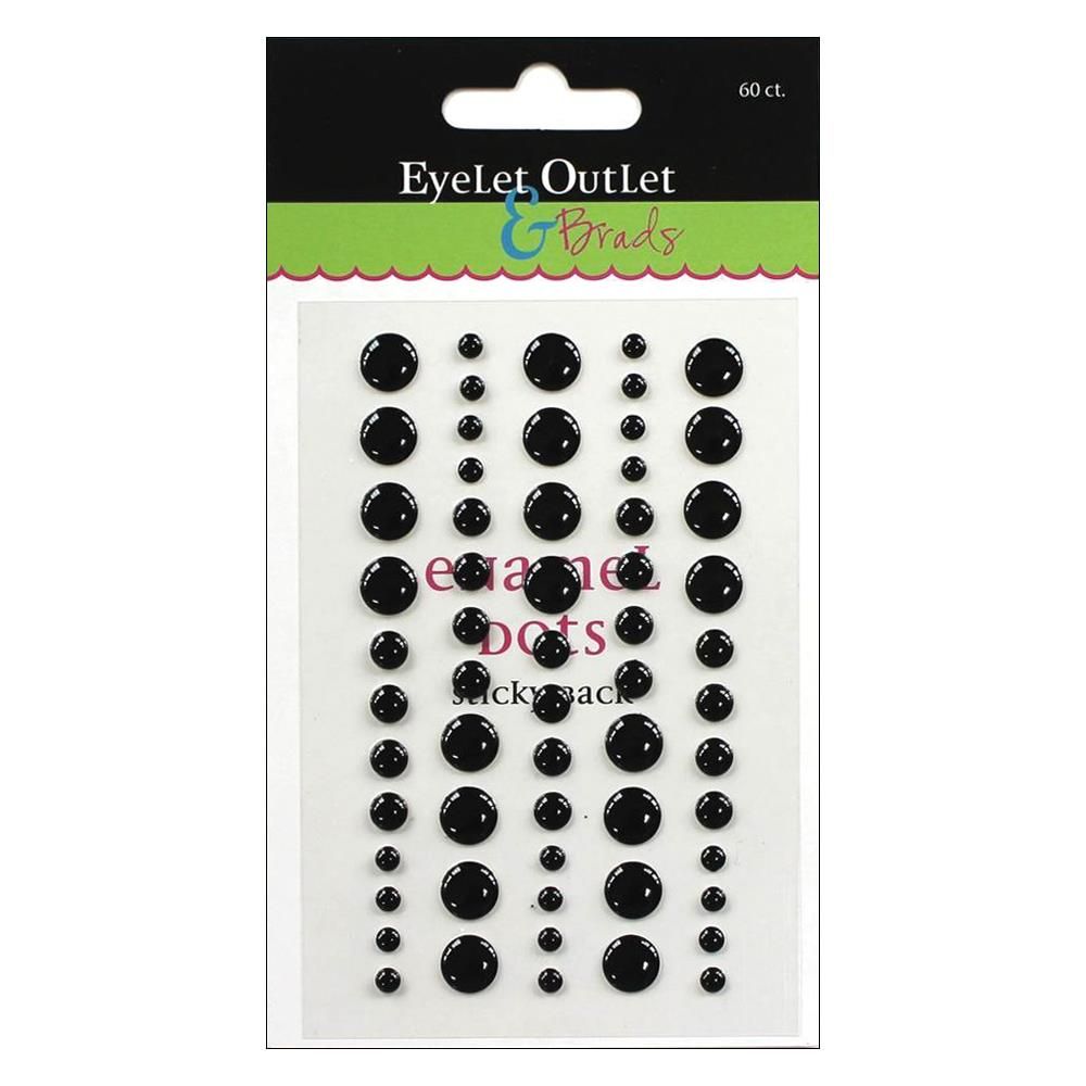 Black - Enamel Dots