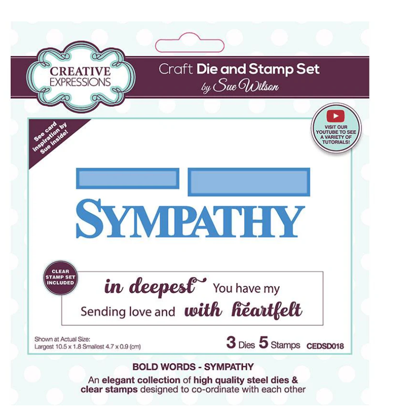 Bold Words - Sympathy - Stamp &amp; Die Set