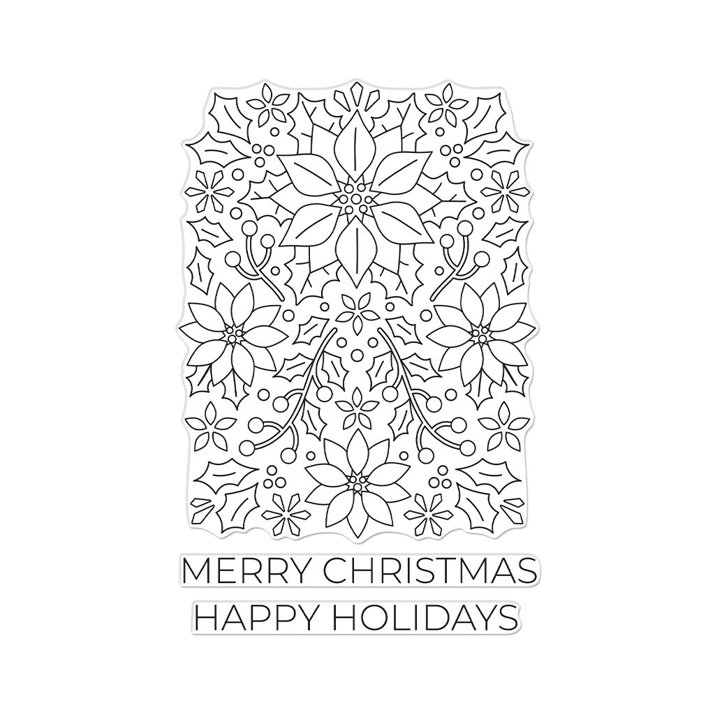 Poinsettia Pattern - Stamp Set