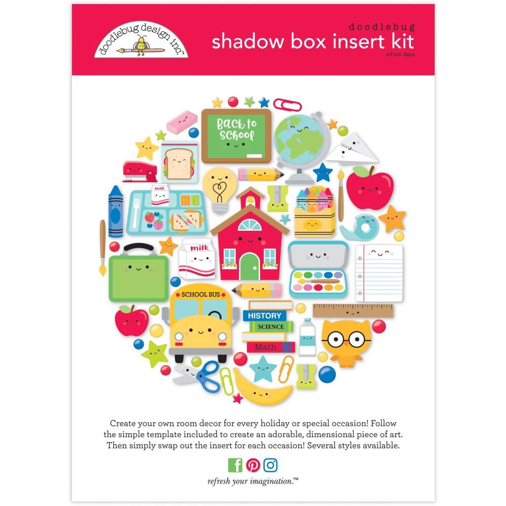 School Days - Shadow Box Insert Kit