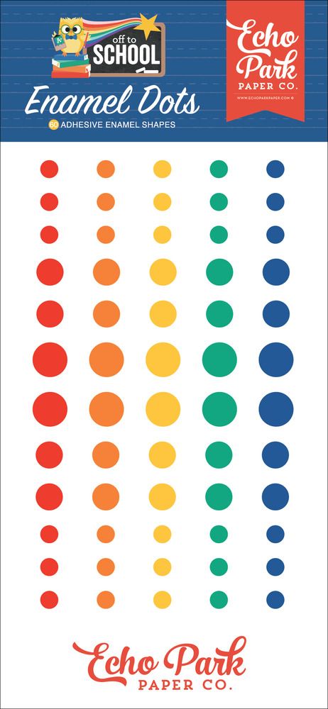 Enamel Dots - Off to School Collection