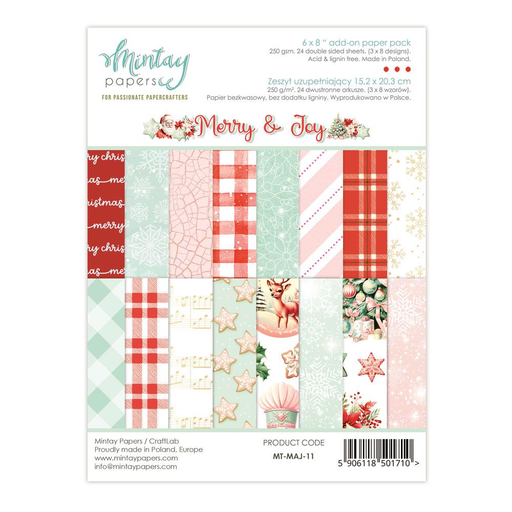 6x8 Add-on Paper Pad - Merry &amp; Joy Collection