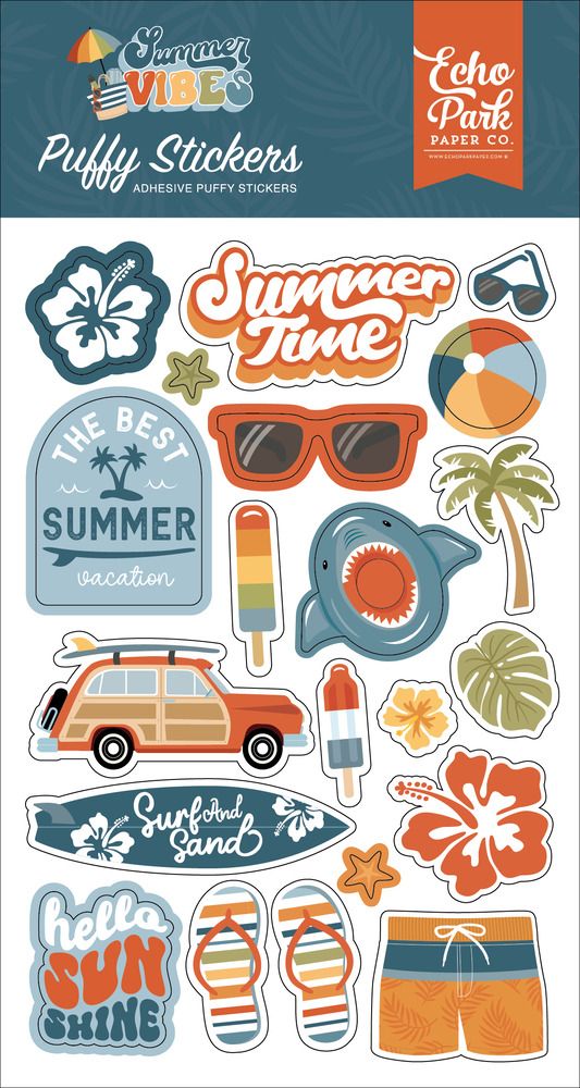 Puffy Stickers - Summer Vibes Collection