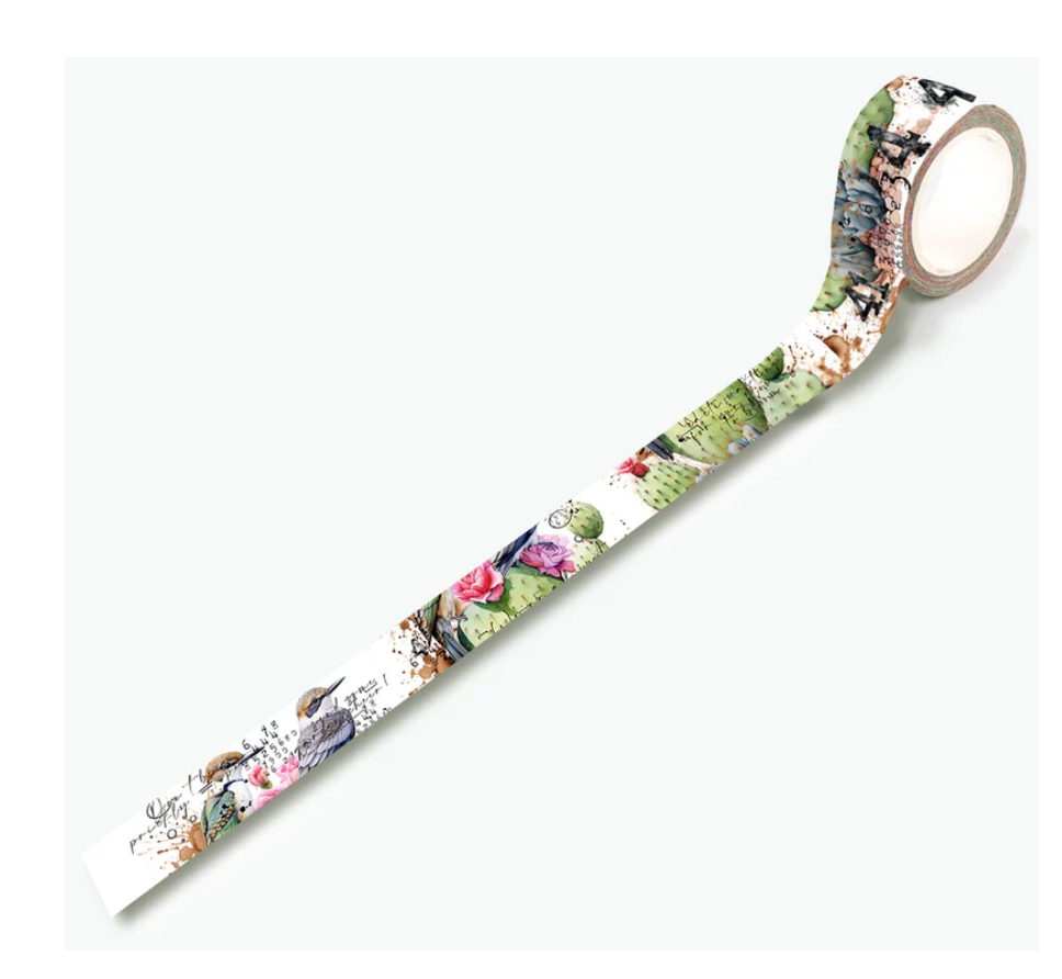 Prickly Blooms - #69 - Layering Washi Tape