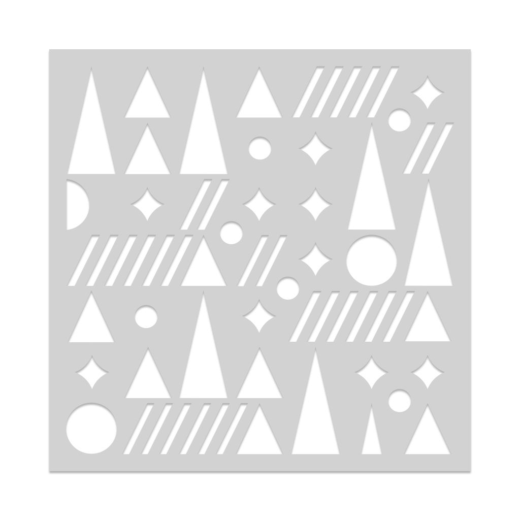 Geometric Holiday Stencil - Stencil