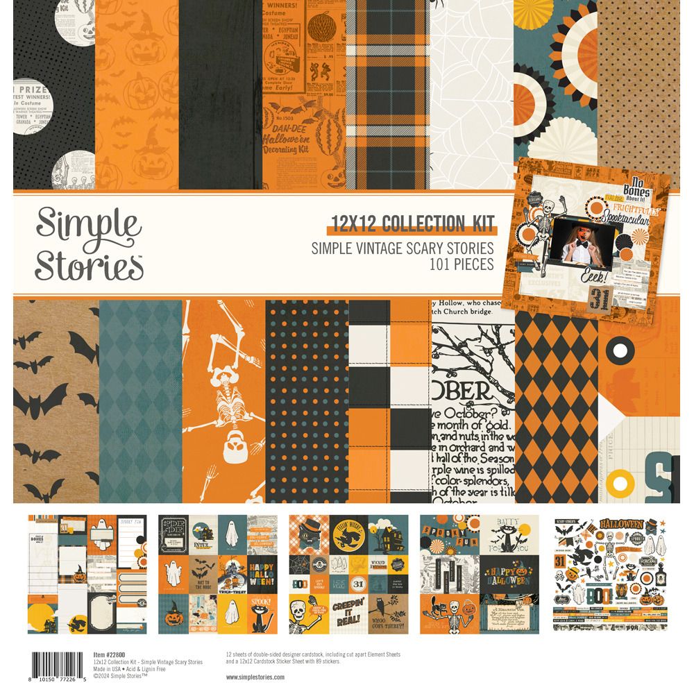 12x12 Collection Kit - Simple Vintage Scary Stories Collection