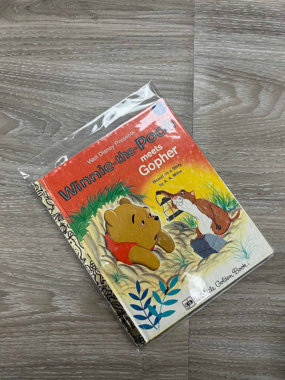 Walt Disney Presents Winnie-the-Pooh Meets Gopher - Vintage Little Golden Book