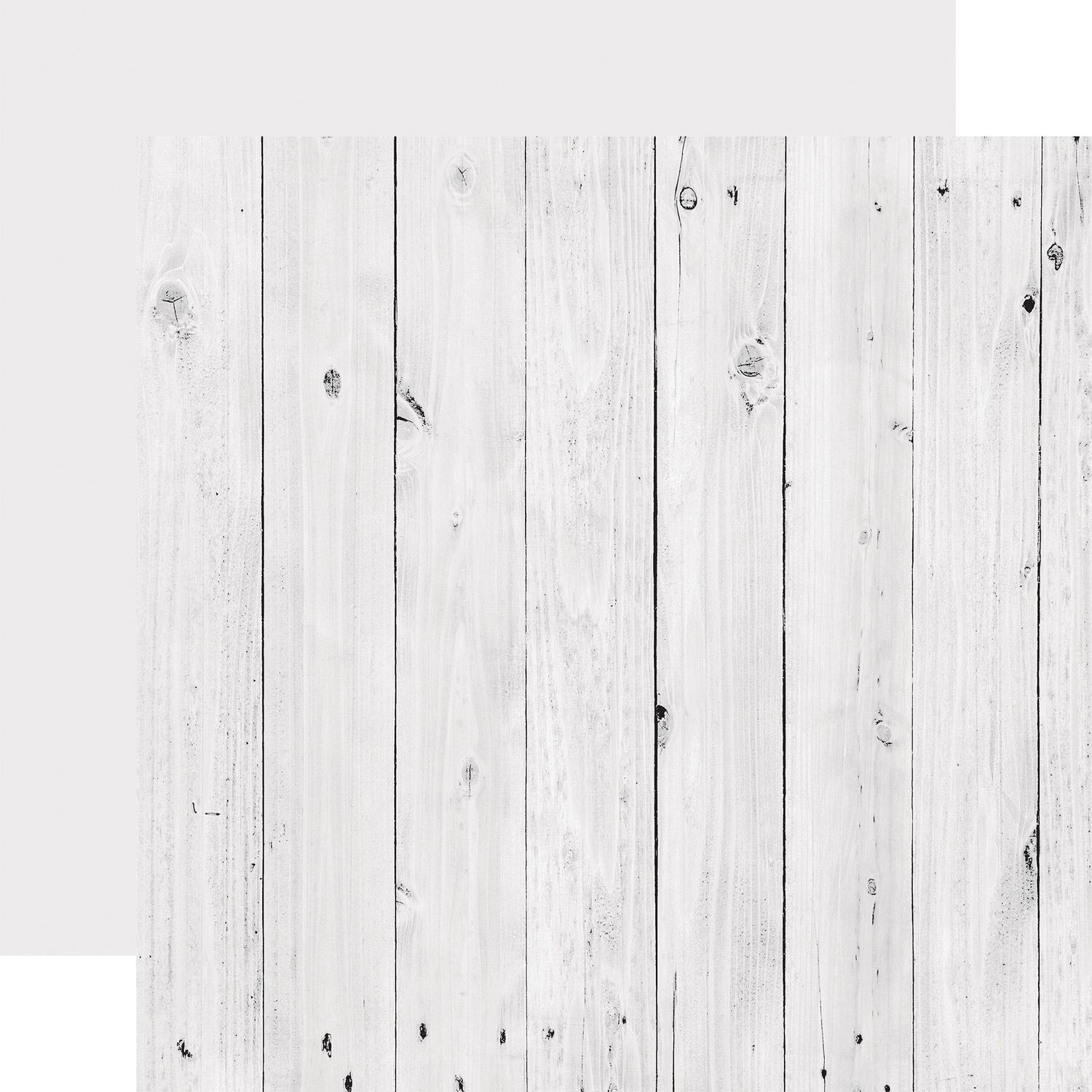 12x12 Double-sided Paper - White - Cool Wood Grains Collection