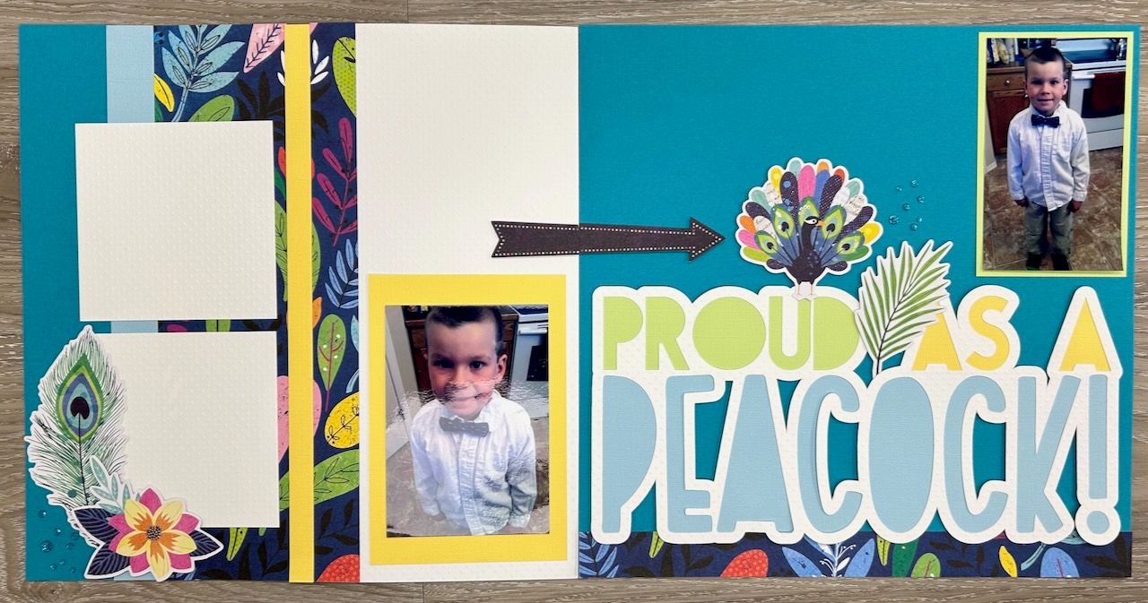 Proud as a Peacock - Make &amp; Take Layout Kit