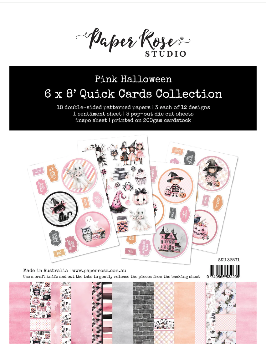 6x8 Quick Cards - Pink Halloween Collection