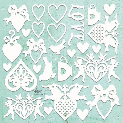 Love Set - Mintay Chippies Chipboard