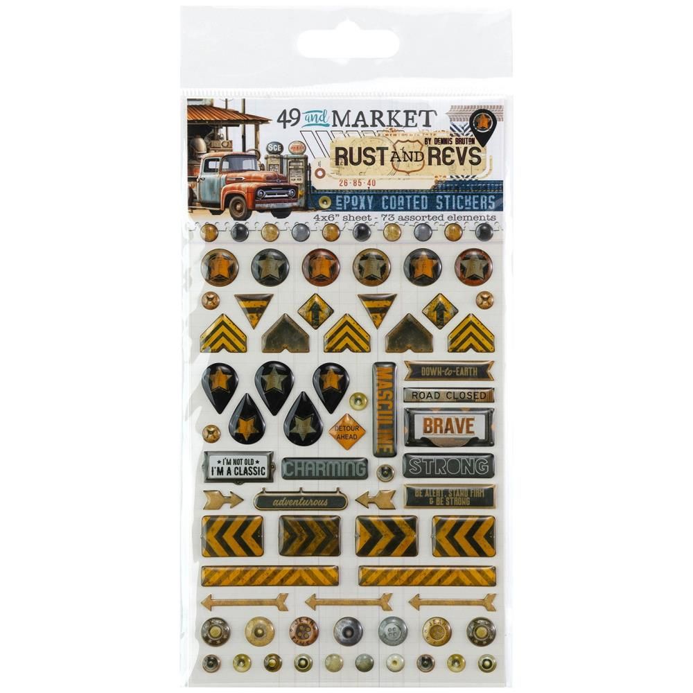 Epoxy Coated Stickers - Rust and Revs Collection