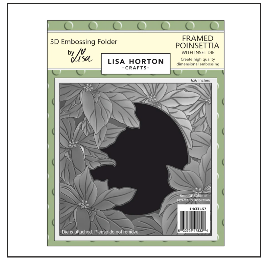 Framed Poinsettia - 3D Embossing Folder with Inset Die