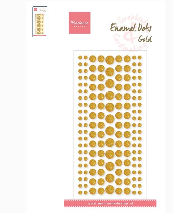 Gold Glitter - Enamel Dots