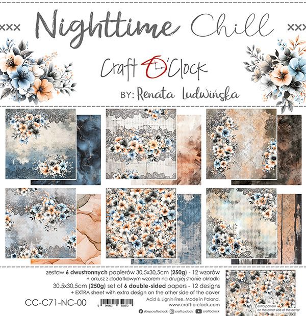 12x12 Paper Pad - Nighttime Chill Collection