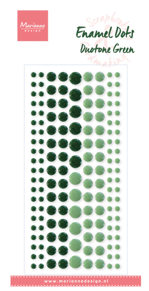 Duotone Green - Enamel Dots
