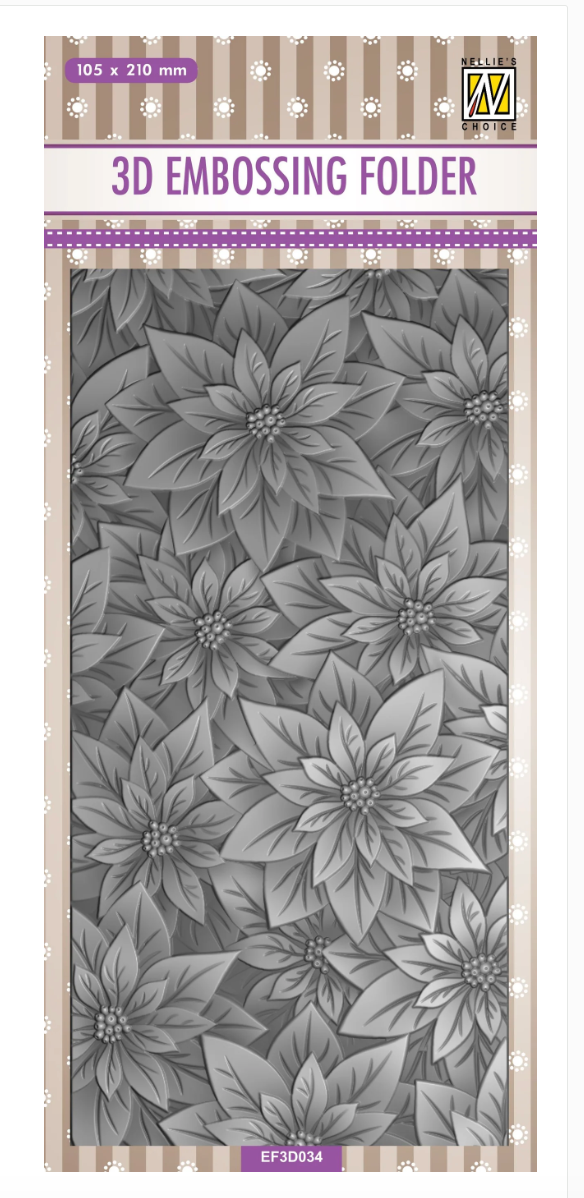 Poinsettia - 3D Embossing Folder