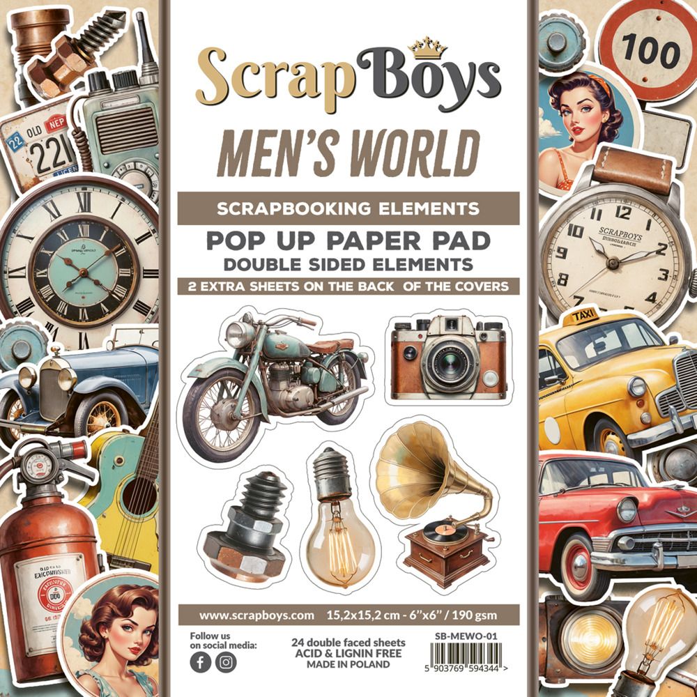 6x6 Pop-up Paper Pad - Men&#39;s World