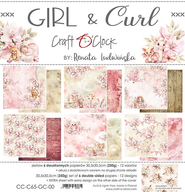 12x12 Paper Pack - Girl &amp; Curl Collection