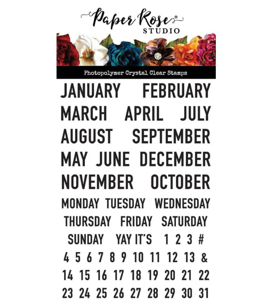 Chunky Calendar Titles - Stamp Set