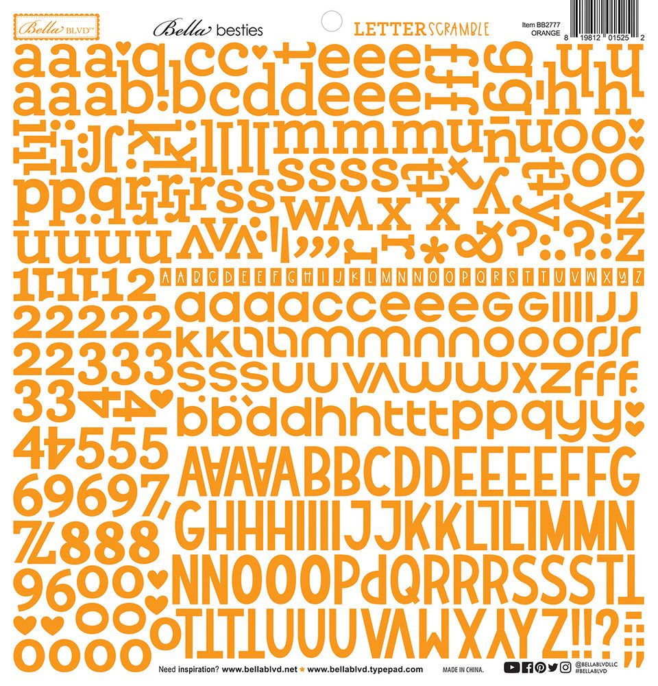 Orange - Letter Scramble - Alpha Sheet