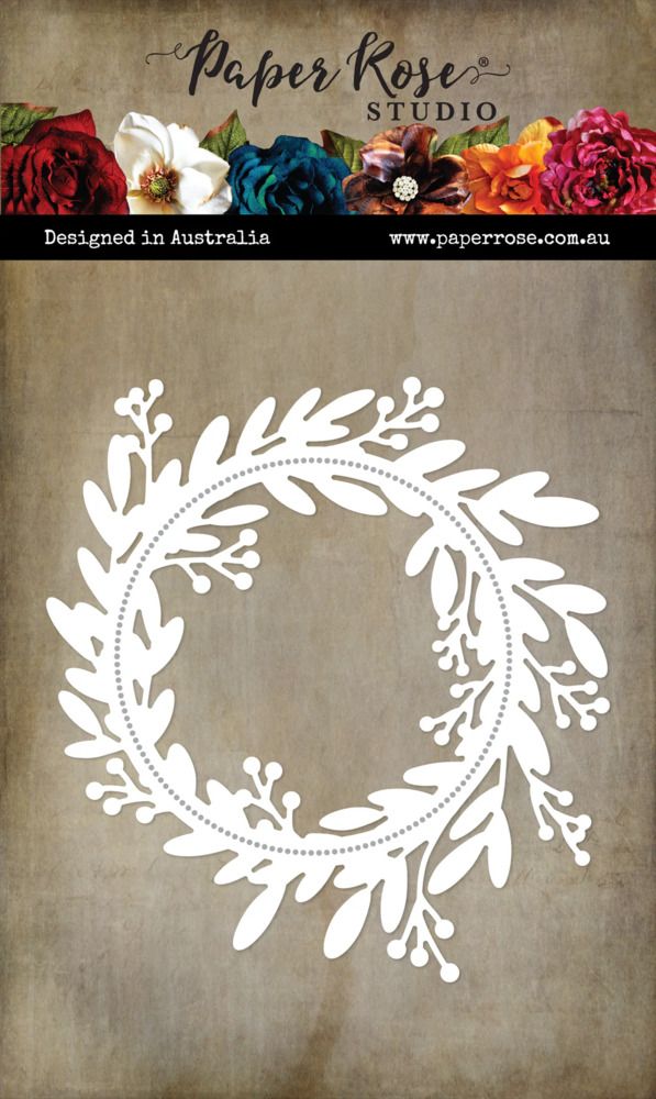 Floral Holly Christmas Wreath - Die