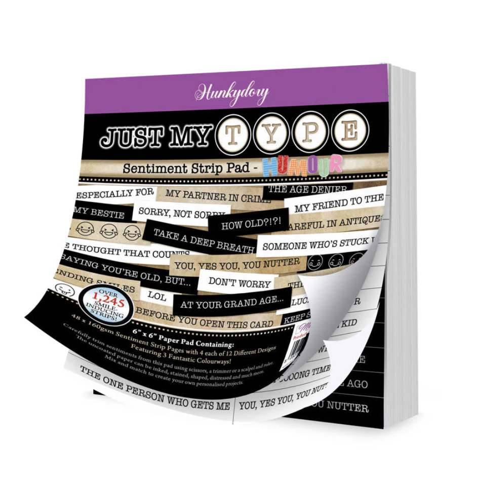 Humour - Just My Type - Sentiments Strip Pad