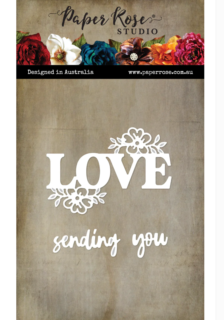 Wedding Blooms Layered Love Words - Die Set