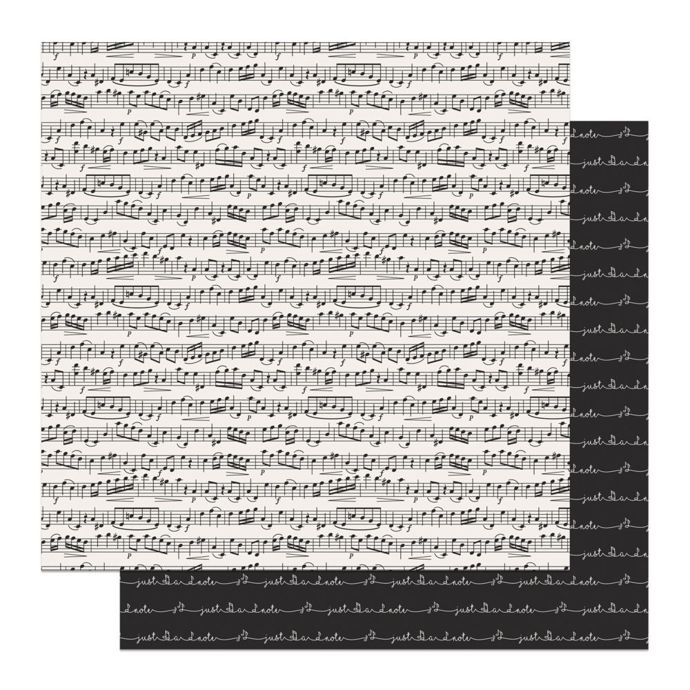 12x12 Double-sided Paper - Sheet Music - Music Notes Collection