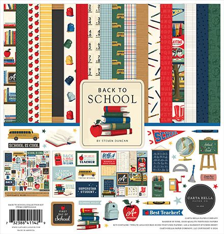 12x12 Collection Kit - Back To School Collection