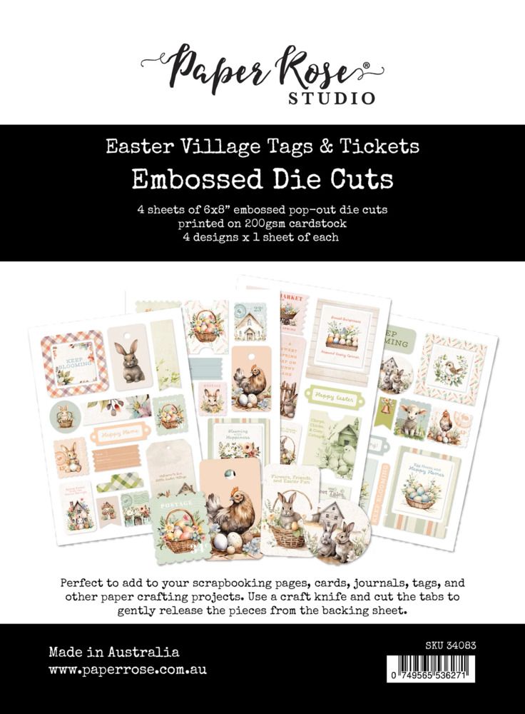 Tags &amp; Tickets - Embossed Die Cuts - Easter Village Collection