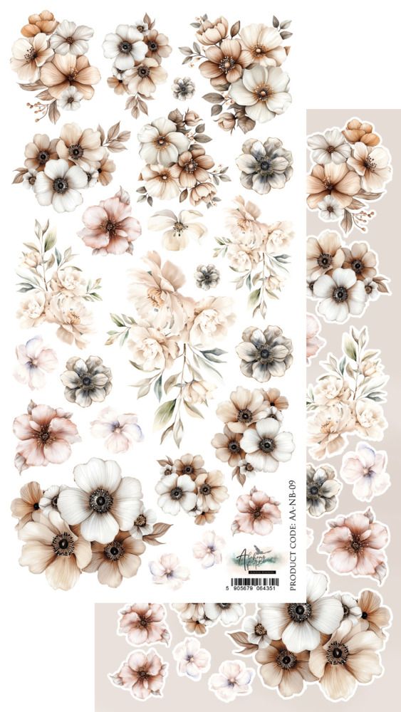 6x12 Extras Paper Set - Flowers - Natural Beauty Collection